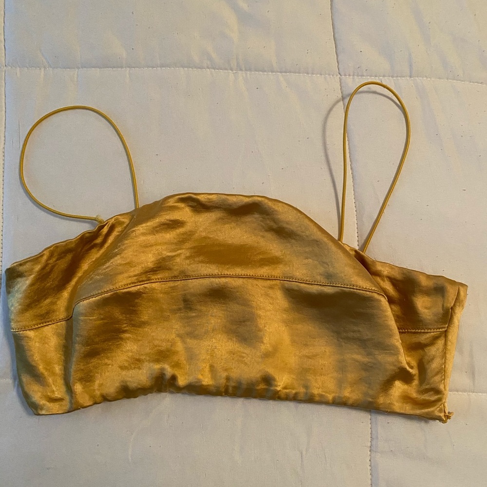 Gold crop top